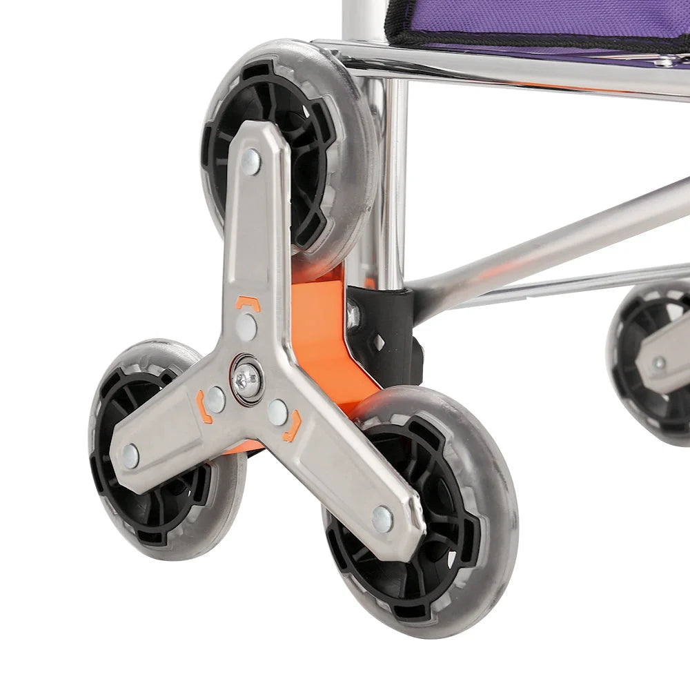35l storage trolley with shelves and rolling caster wheels