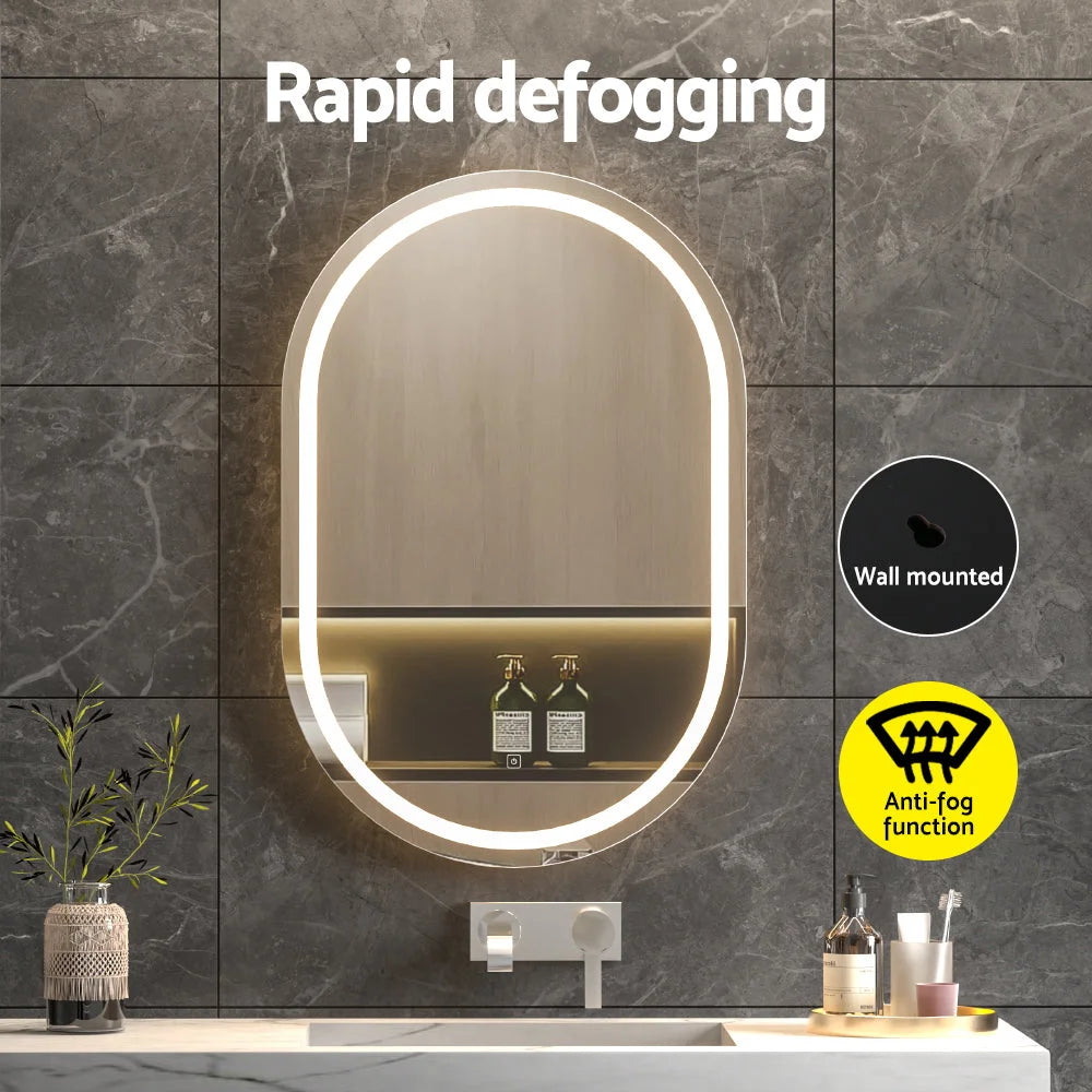 Embellir 2 LED Wall Mirror With Light 50X75CM Bathroom