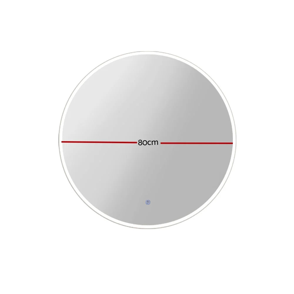 Embellir 2 Wall Mirror 80cm with Led light Makeup Home