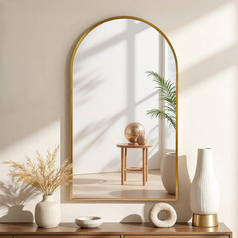 Embellir 86x50cm Arched Wall Mirror Vanity Makeup Home