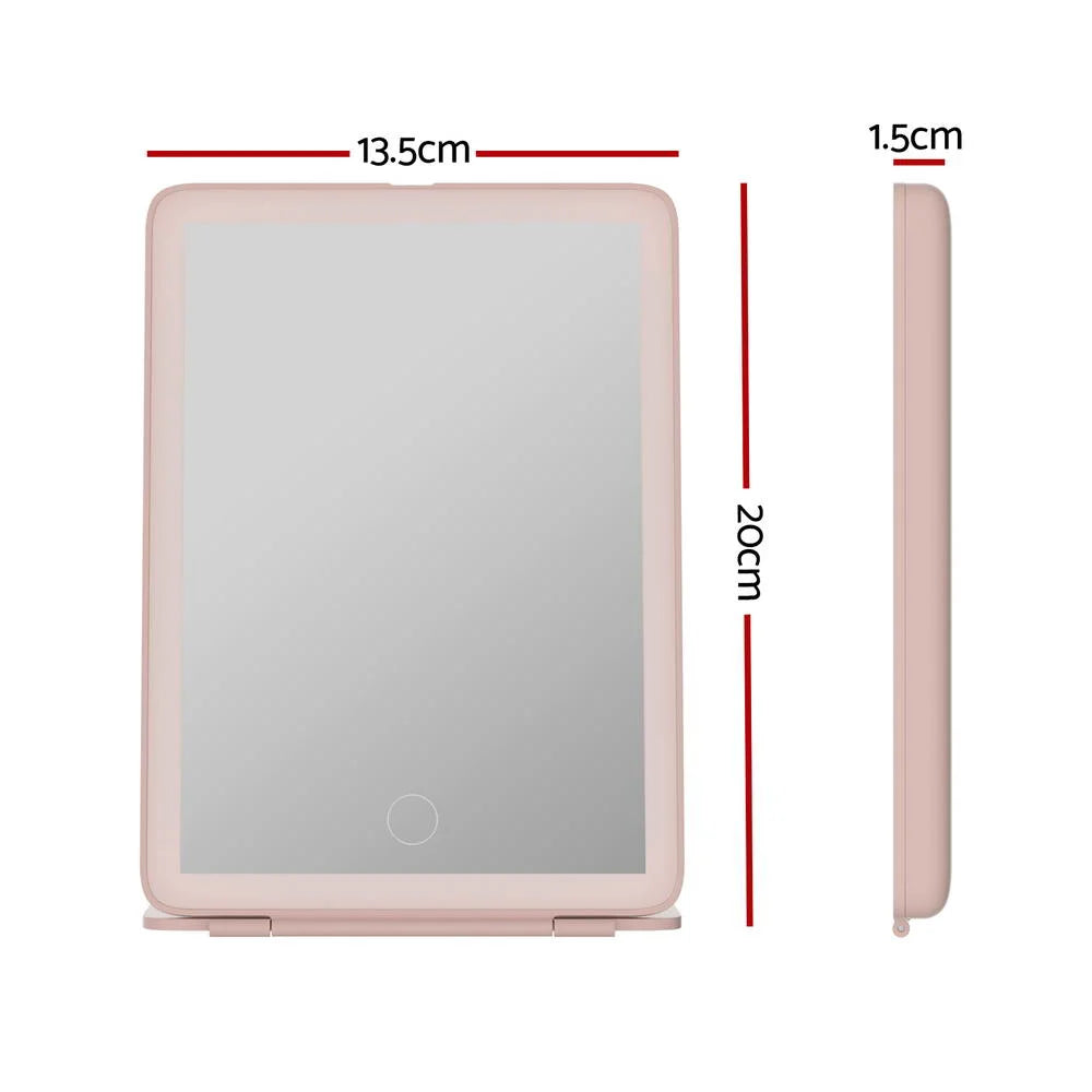 Pink mirror with side profile shown