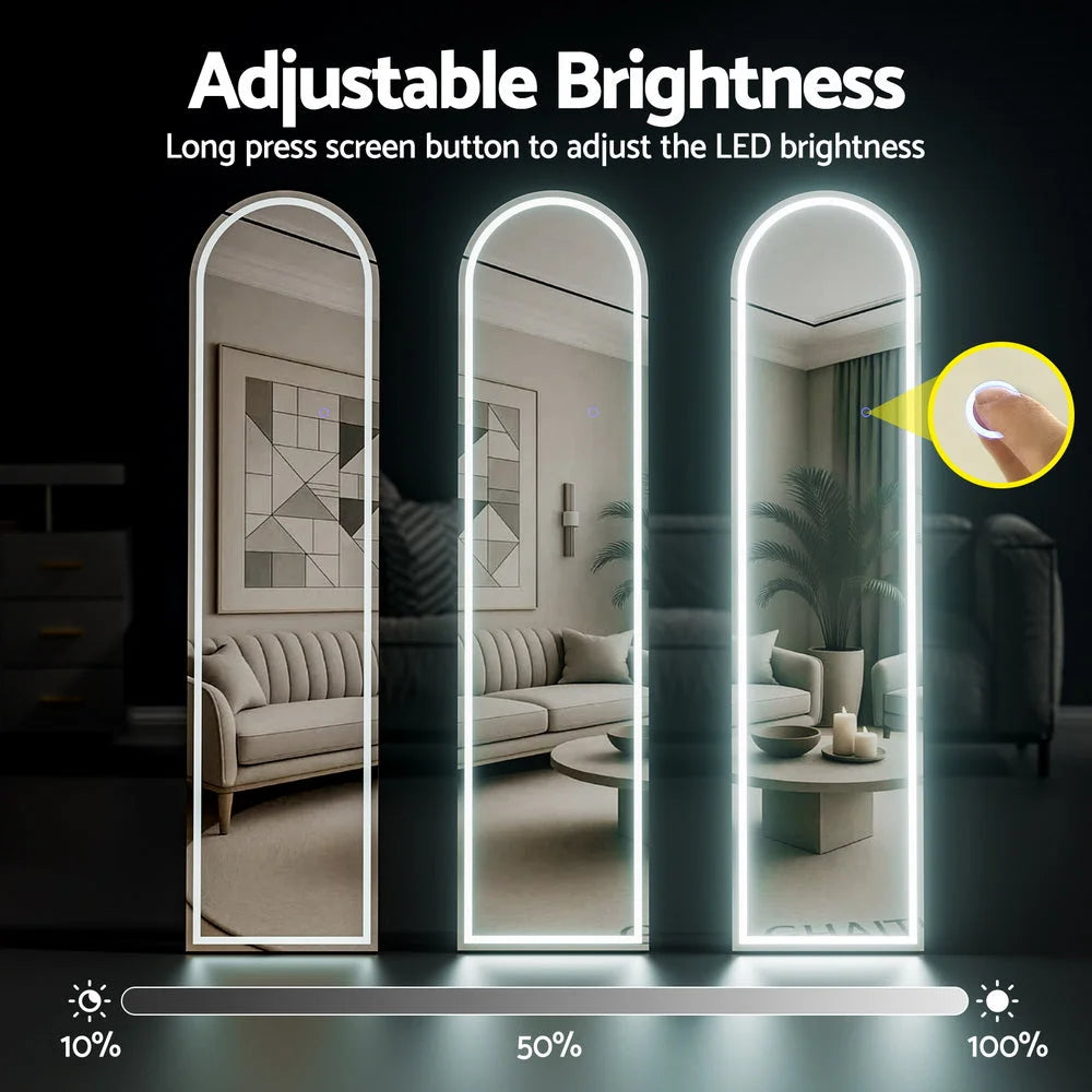 Embellir LED Full Length Mirror Floor Dressing 160cm decor