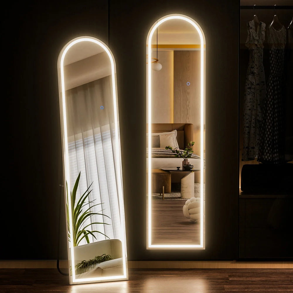 Mirror Floor Dressing Mirror 160cm Decor Mirrors Embellir LED Full Length