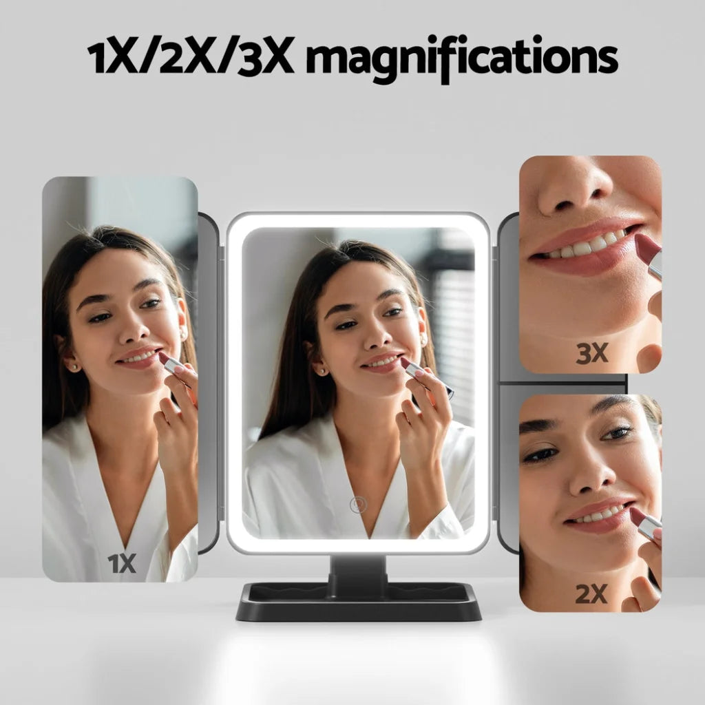 Embellir LED Makeup Mirror Tri-fold Lighted Vanity Mirrors
