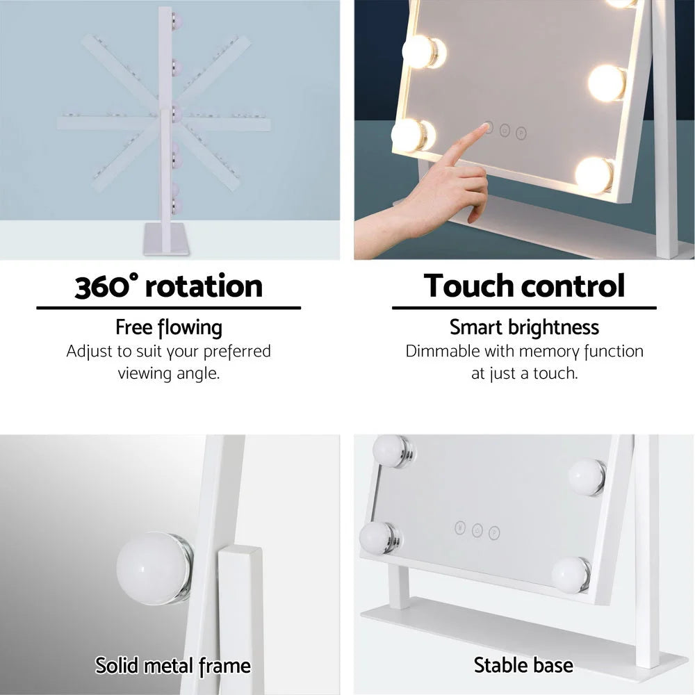 Embellir Makeup Mirror 30x41cm Hollywood Vanity with LED