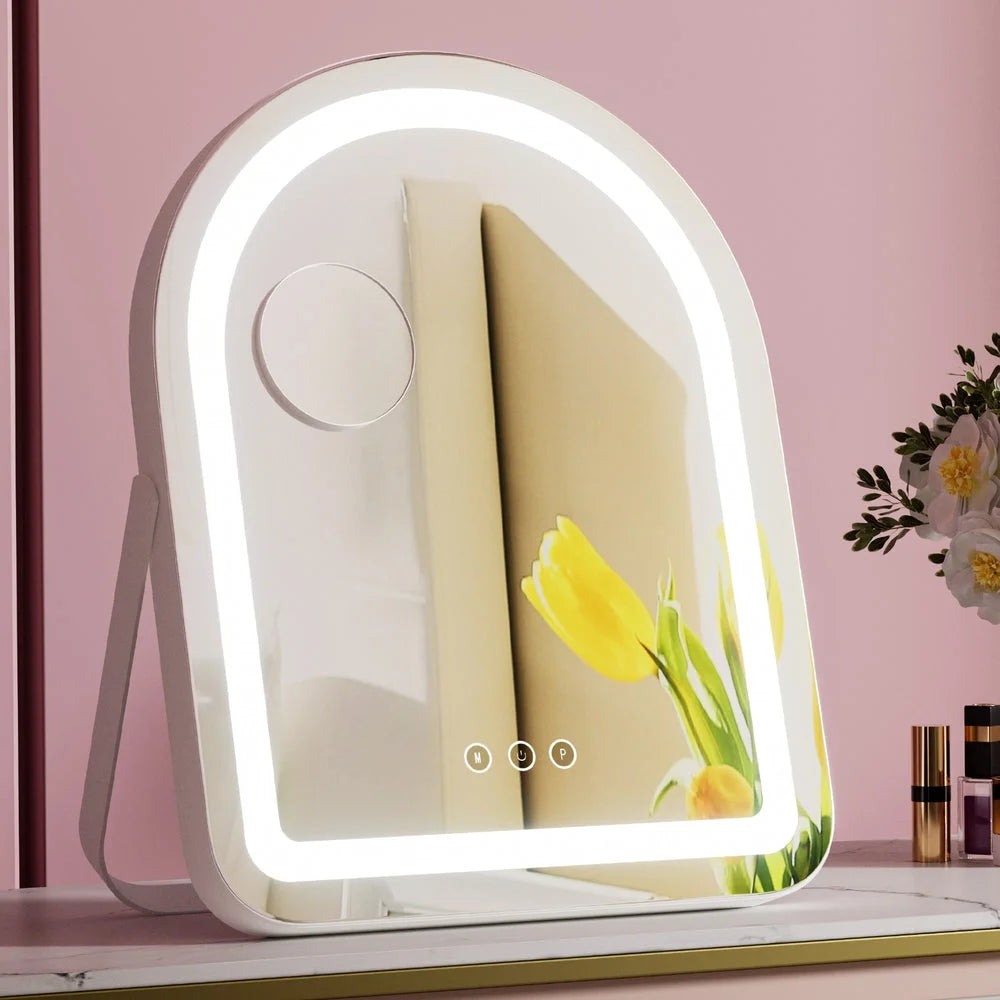 White 35x45cm mirror with frame detail shown
