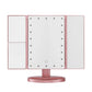 Mirror with embellir tri fold makeup