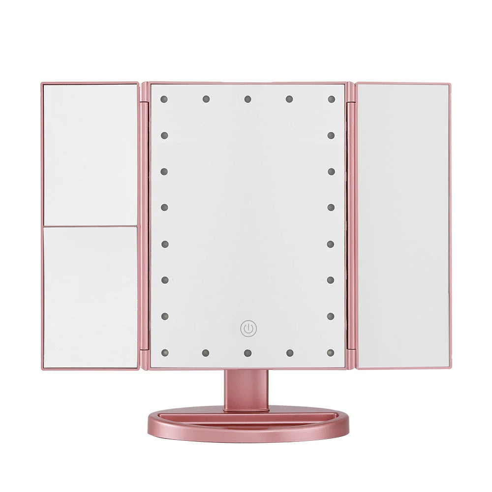 Embellir Tri-fold Makeup Mirror 1X2X3X Magnifying with LED
