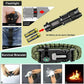 Emergency survival kit with compact layout and accessory details