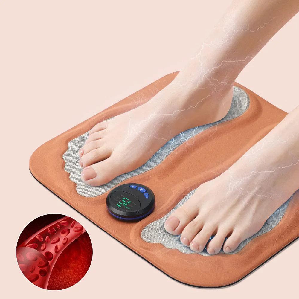 Ems 6-Mode 3D Foot Massager 15 Levels Orange - Health &
