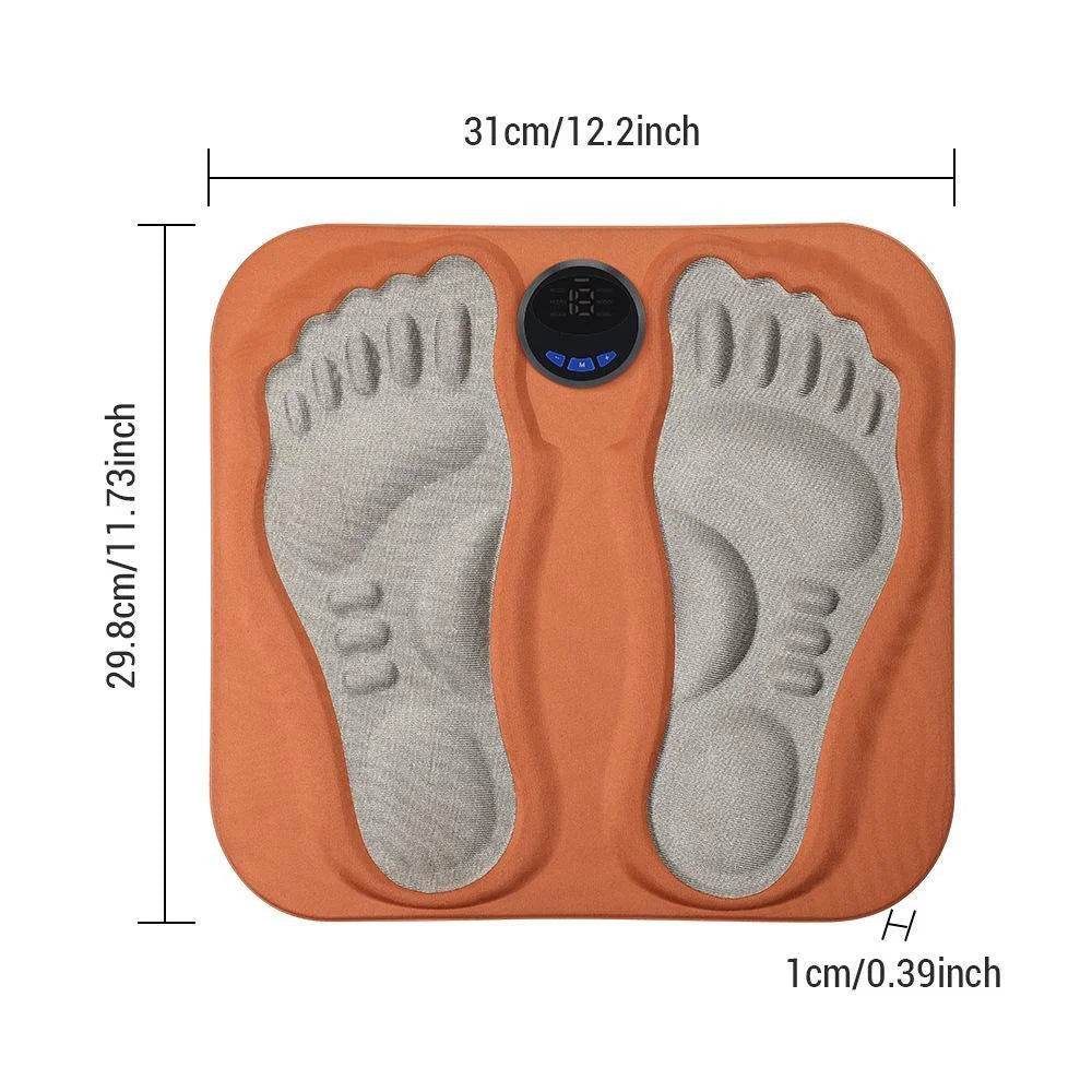 Ems 6-Mode 3D Foot Massager 15 Levels Orange - Health &