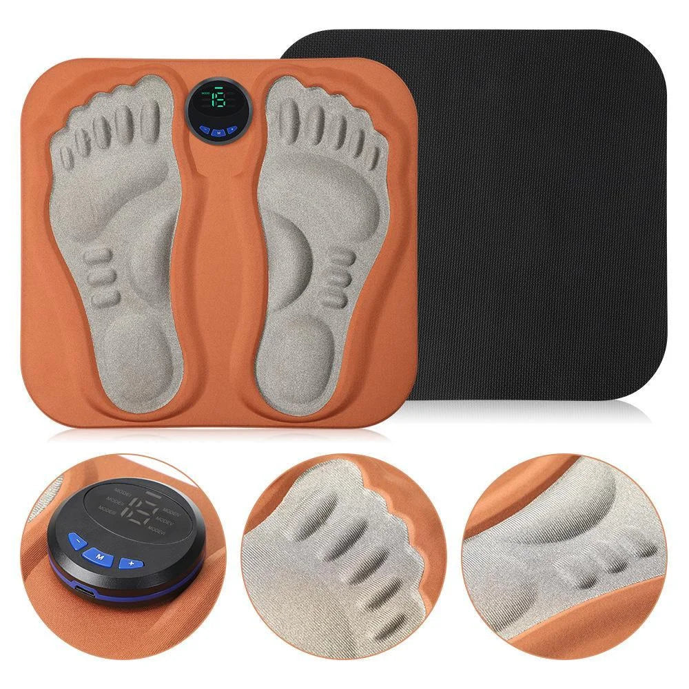 Ems 6-Mode 3D Foot Massager 15 Levels Orange - Health &