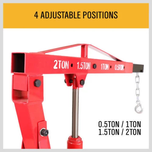 Engine Crane 2 Ton Hydraulic Hoist Folding Shop Mobile
