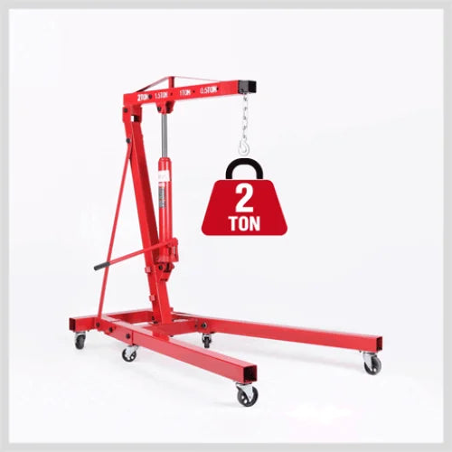 Engine Crane 2 Ton Hydraulic Hoist Folding Shop Mobile