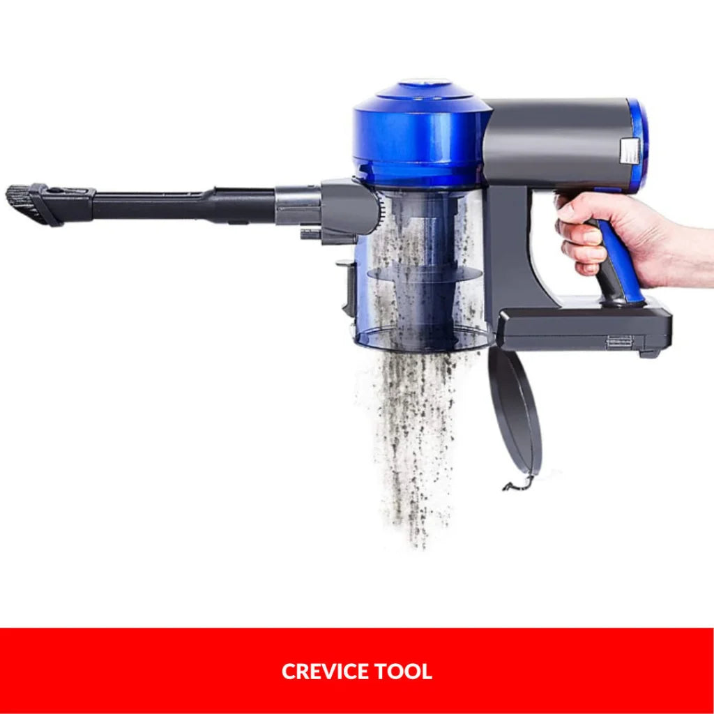Blue enigma cordless stick with outer casing finish and controls