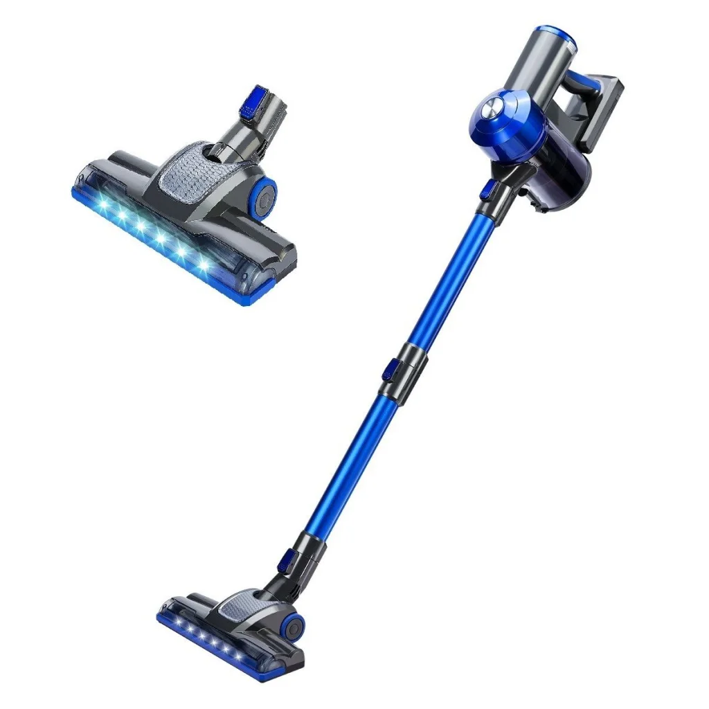 Blue enigma cordless stick with 2v vacuum cleaner toolkit