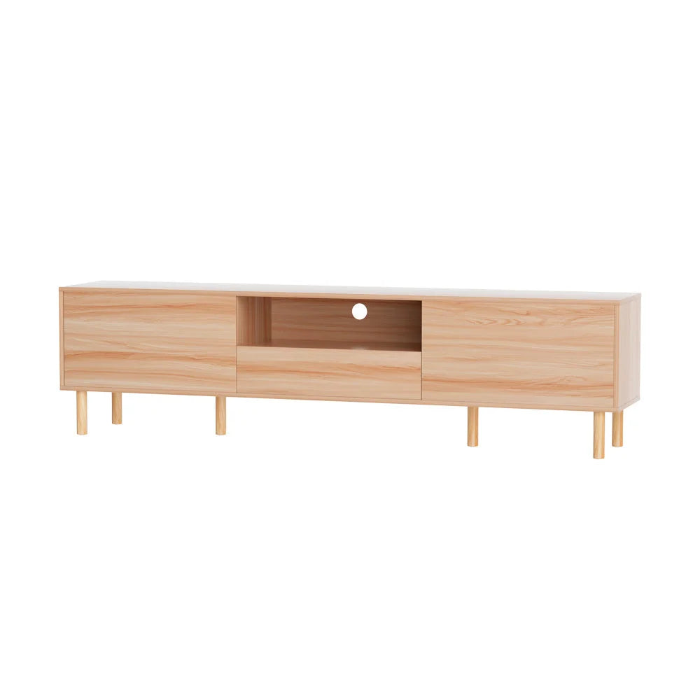 180cm storage cabinet with multiple compartments and lock mechanism