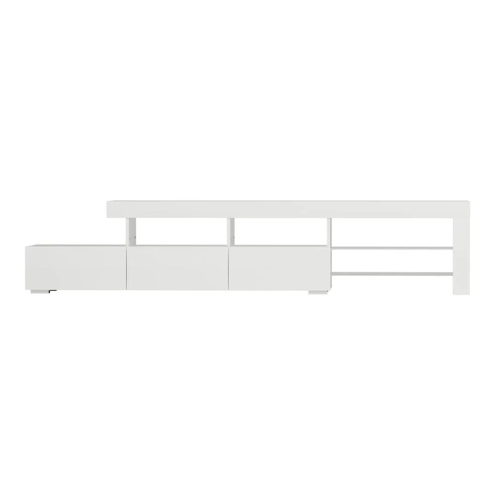 Entertainment Unit TV Cabinet LED 215cm white caya 973