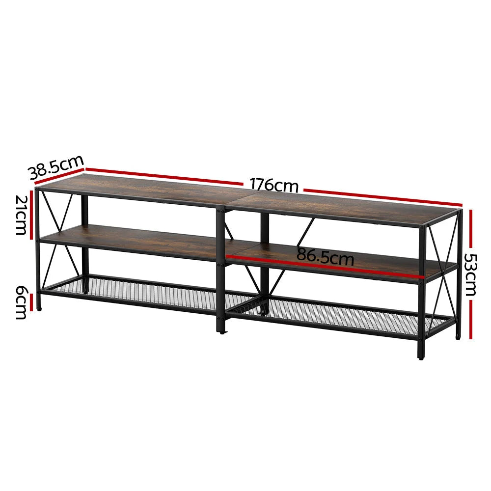 Entertainment Unit TV Stand 3-Tier Display Shelves