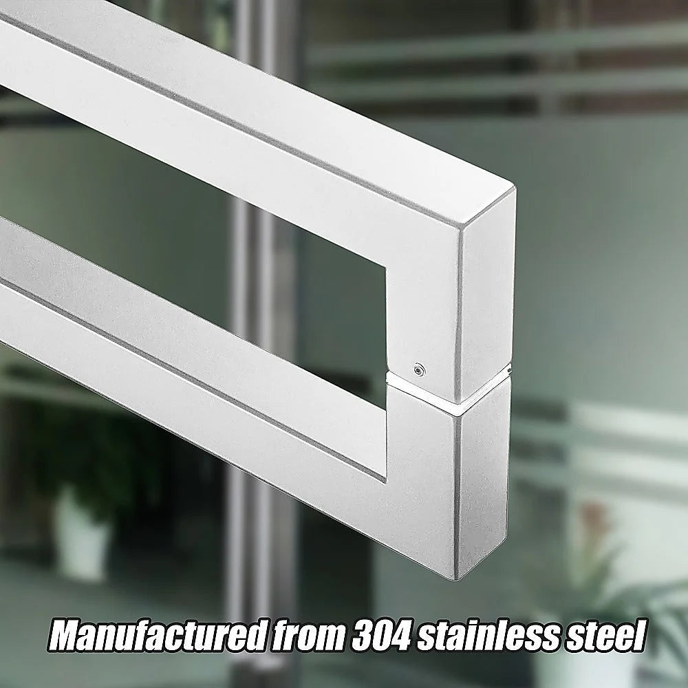 Entrance Door Pull Handle Brushed Satin - 800MM - Home &