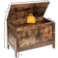 Entryway Storage Bench Wooden Sturdy with Safety Hinge