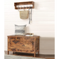Entryway Storage Bench Wooden Sturdy with Safety Hinge