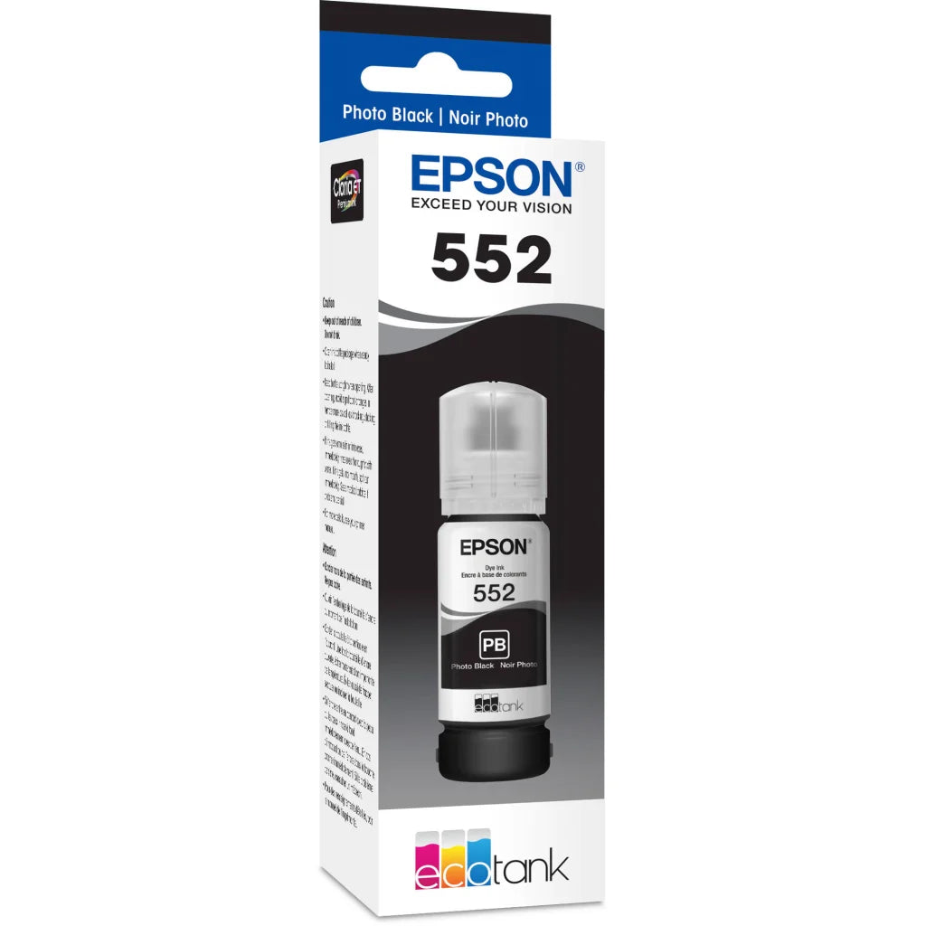 EPSON T552 Photo Black Eco Tank Ink - Outdoor Recreation