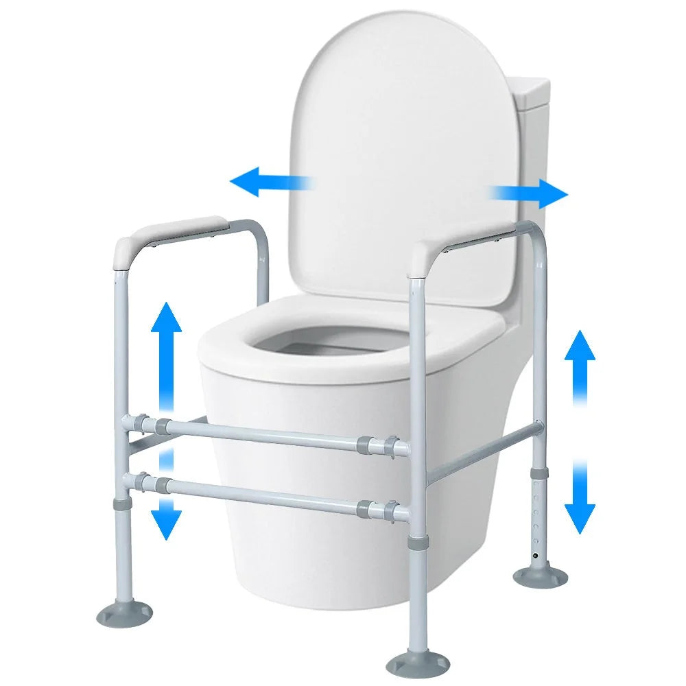 Equipmed Over Toilet Support Frame Safety Grab Aid Rail