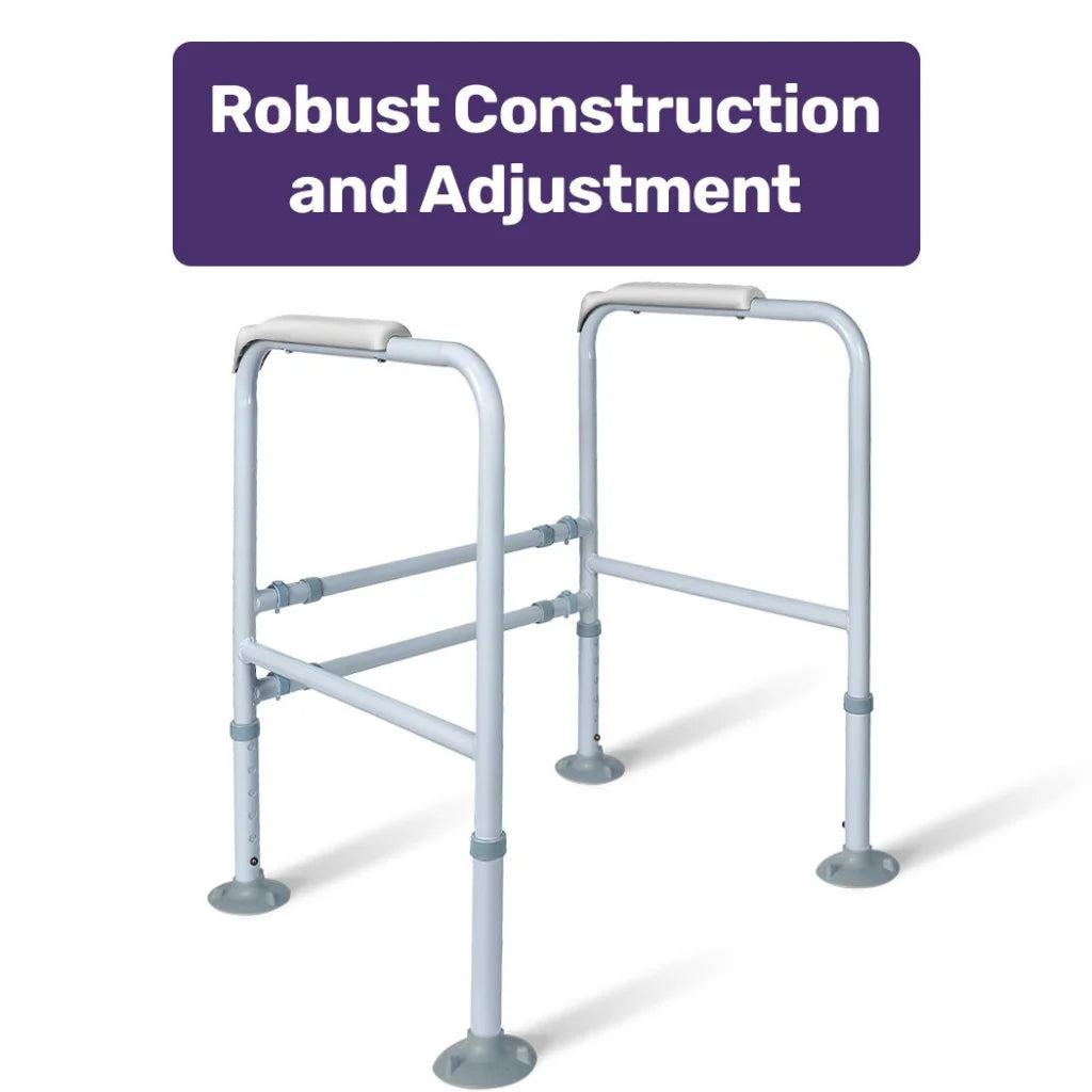 Equipmed Over Toilet Support Frame Safety Grab Aid Rail