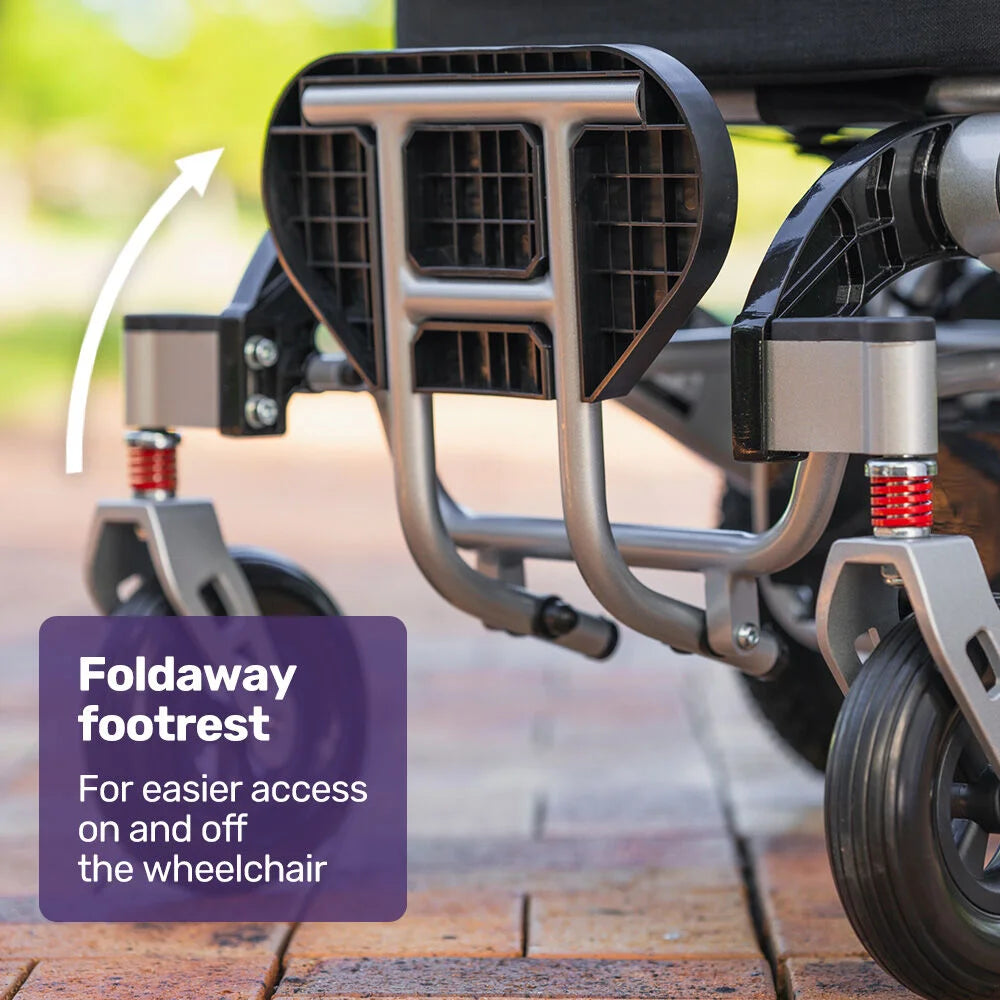 EQUIPMED Power Electric Wheelchair Airline Approved Wheel