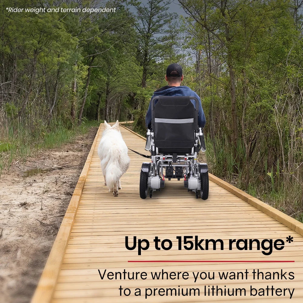 EQUIPMED Power Electric Wheelchair Airline Approved Wheel