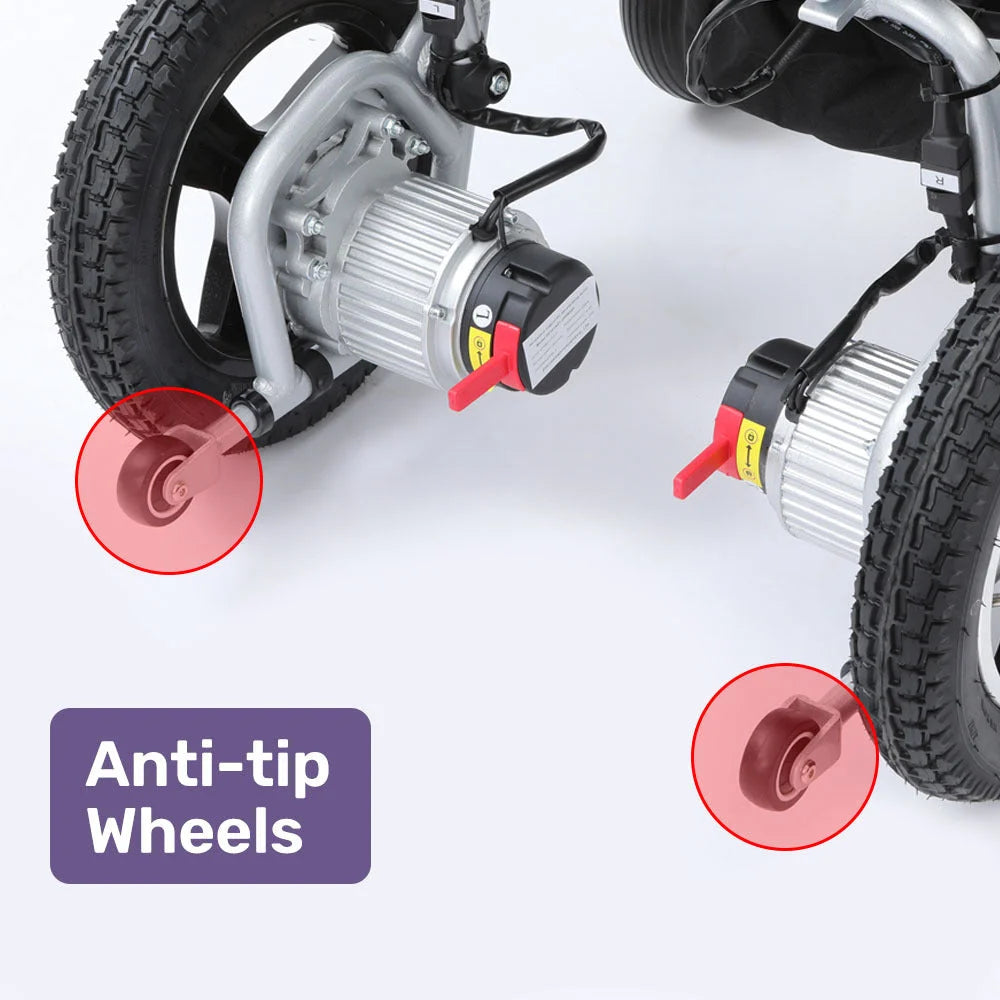 EQUIPMED Ultra-Light Power Wheelchair Tight Turning Airline