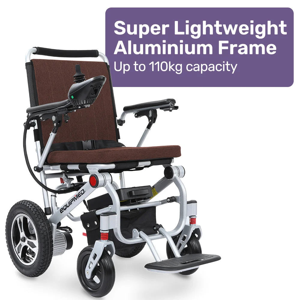 EQUIPMED Ultra-Light Power Wheelchair Tight Turning Airline