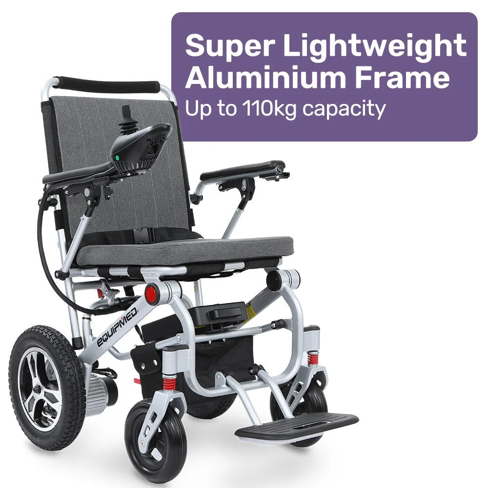 EQUIPMED Ultra-Light Power Wheelchair Tight Turning Airline