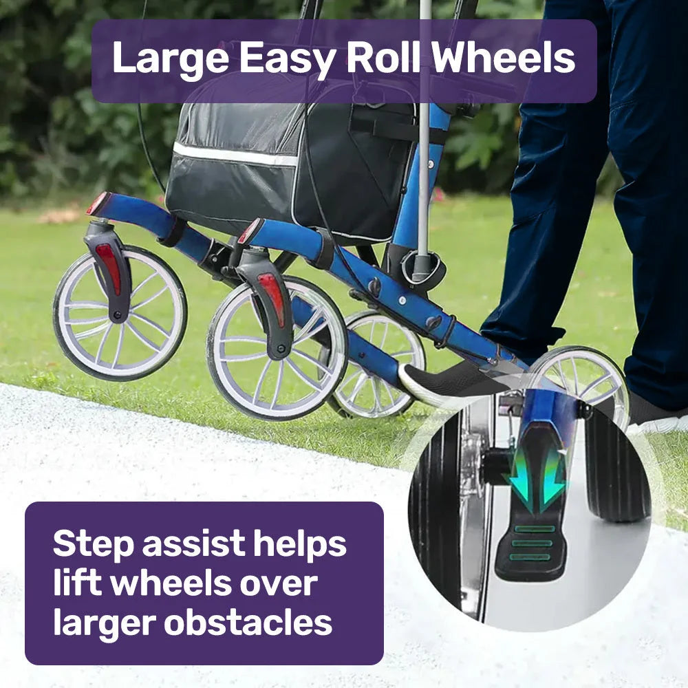EQUIPMED Upright Rollator Walker with Forearm Support Rests