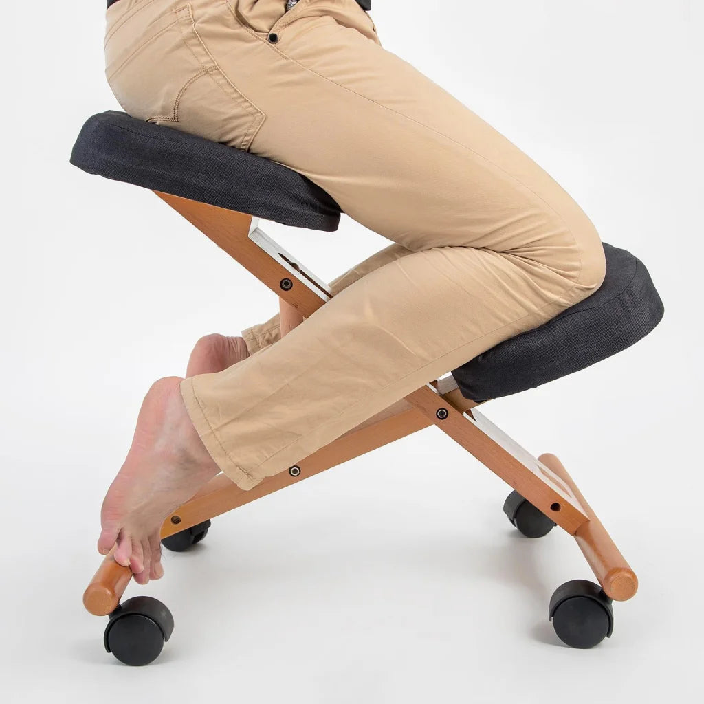 Ergonomic Adjustable Kneeling Chair - Black