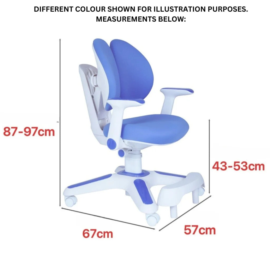 Ergonomic Children Kids Study Chair Set Height Adjustable