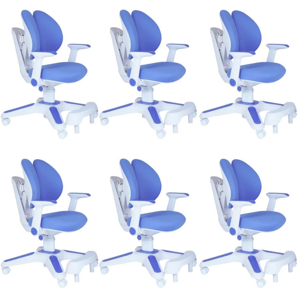 Ergonomic Children Kids Study Chair Set of 6 Height