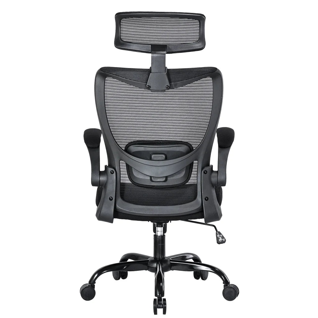 Ergonomic High Back Flipped Armrest Task Chair MONA - Black