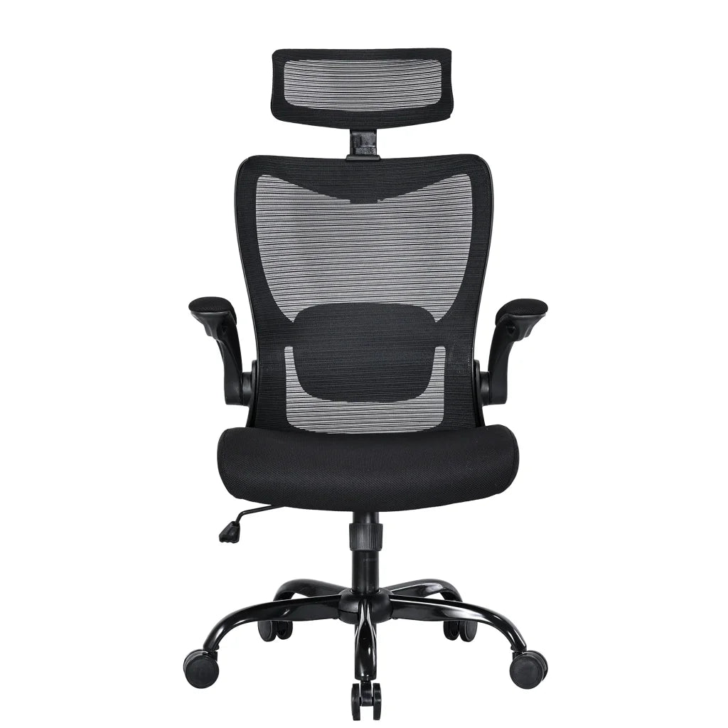 Ergonomic High Back Flipped Armrest Task Chair MONA - Black