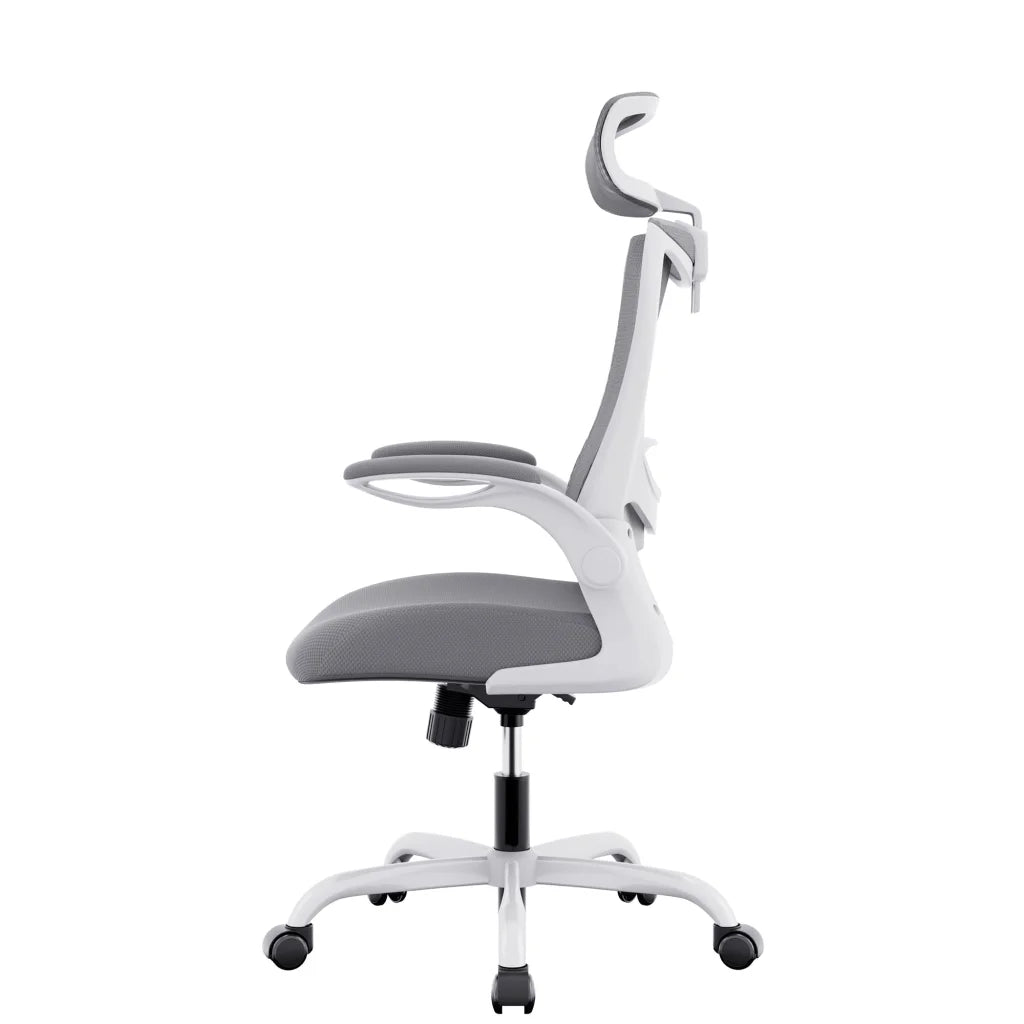 Ergonomic High Back Flipped Armrest Task Chair MONA - Grey