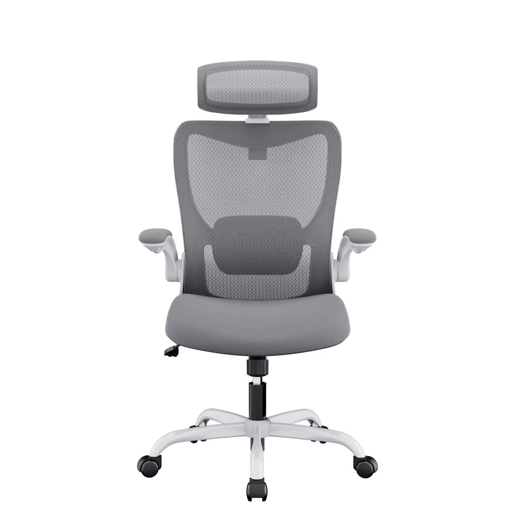 Ergonomic High Back Flipped Armrest Task Chair MONA - Grey