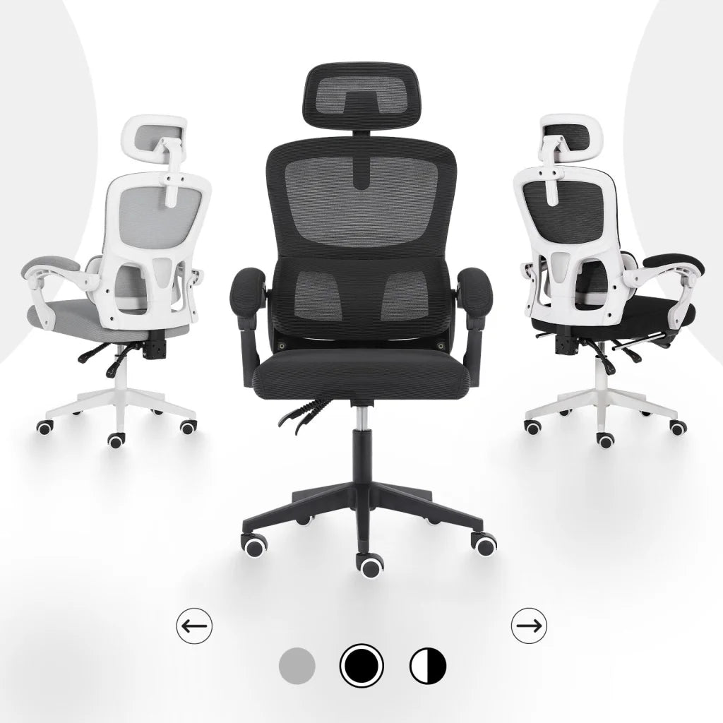 Ergonomic Reclining Office Chair - Lumbar Support
