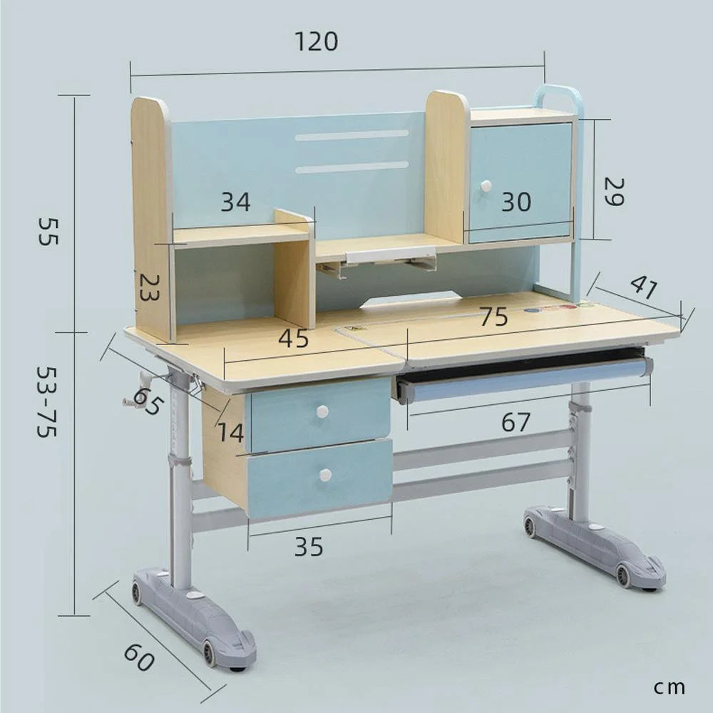 Ergonomic Study Desk and Chair Set for Kids Height
