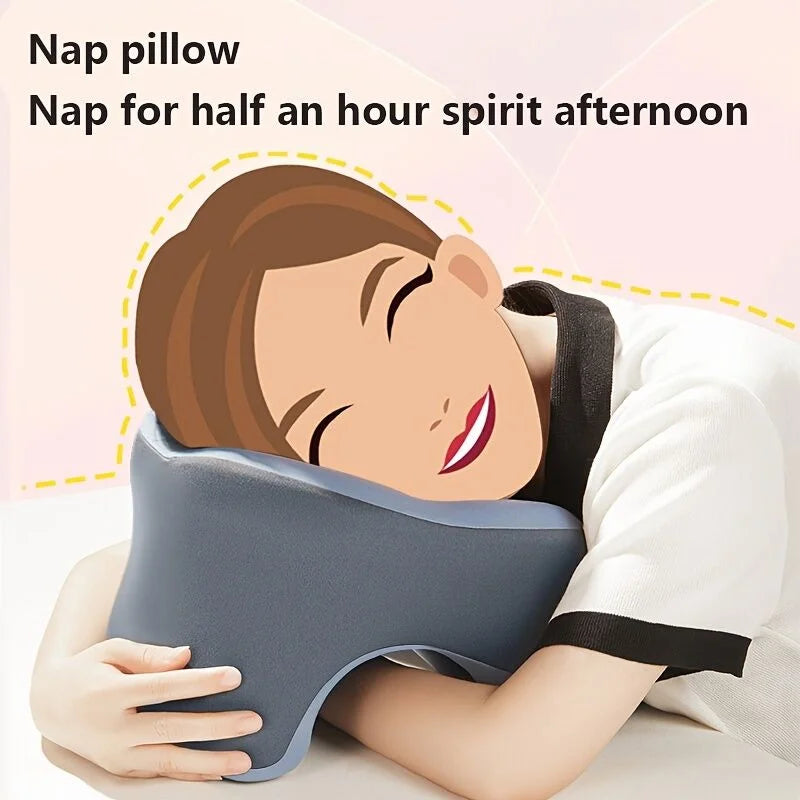 Ergonomic U-shaped core pillow for napping – Lightweight
