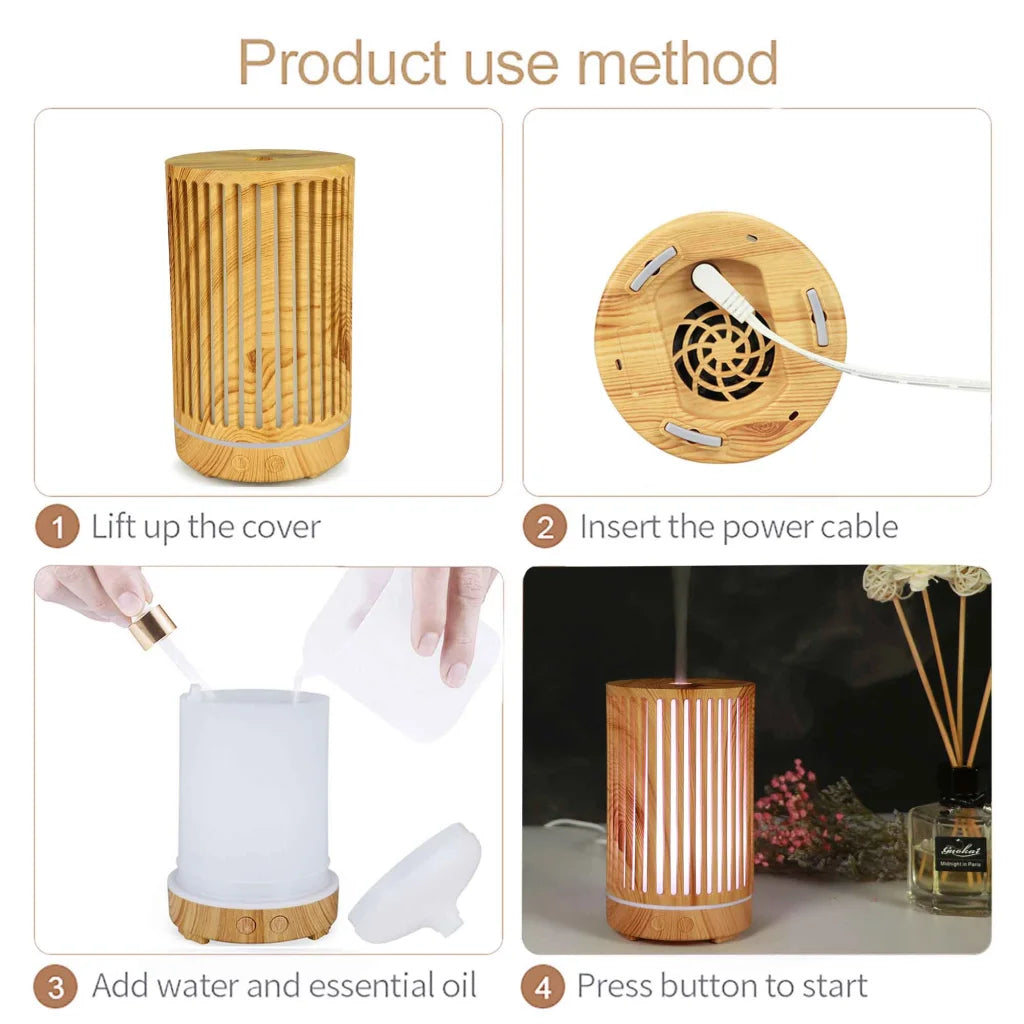 Essential Oil Aroma Diffuser 200ml Remote Cylinder