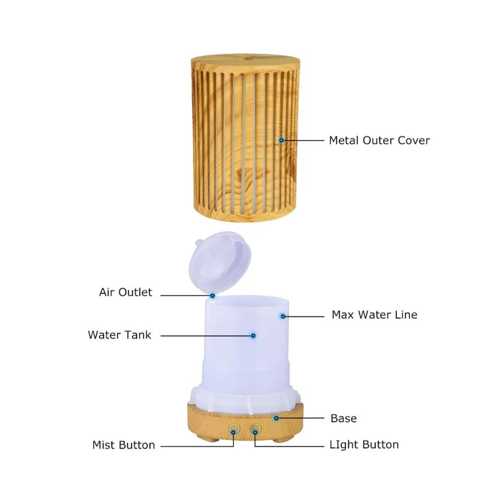 Essential Oil Aroma Diffuser 200ml Remote Cylinder