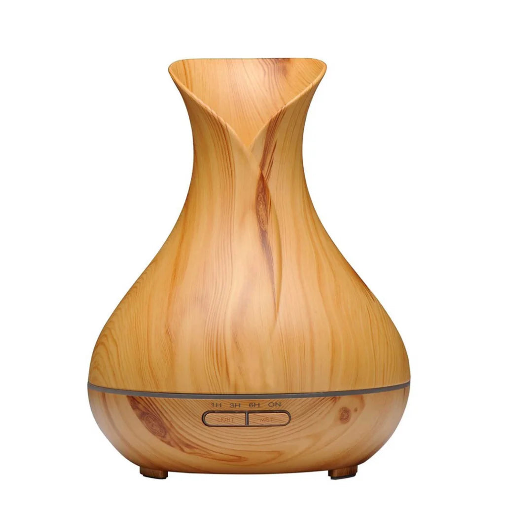 Essential Oil Aroma Diffuser Tulip Light Wood Colour