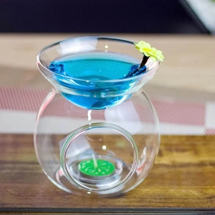 Essential Oil Perfume Scented Tealight Candle Burner Glass