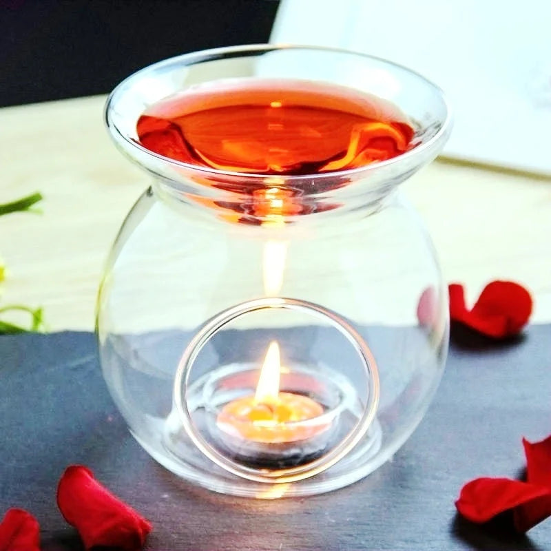 Essential Oil Perfume Scented Tealight Candle Burner Glass